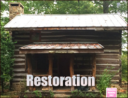 Historic Log Cabin Restoration  Oak City, North Carolina